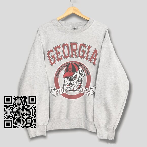 Vintage University of Georgia Sweatshirt, Georgia Bulldogs NCAA Men Women Shirt - Picture 1 of 2